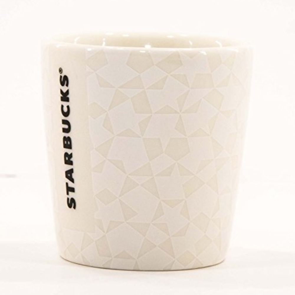 Starbucks Off White Textured Coffee Esspreso Shot Glass 20112